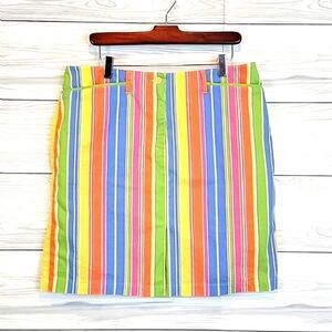 Jones New York Sport striped sherbert mini skirt Women's Size 14